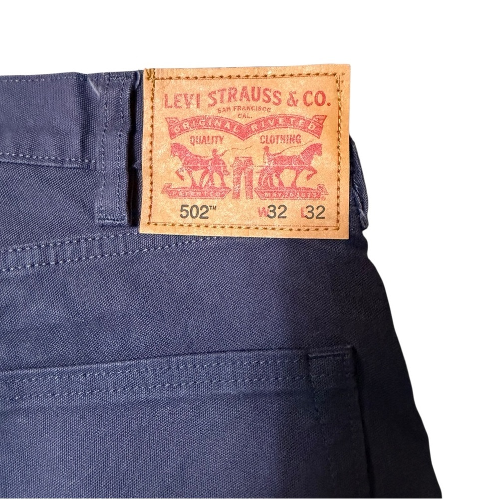 NWT Levi's 502 Dark Blue Duck Cloth Chino Pants - Picture 5 of 6